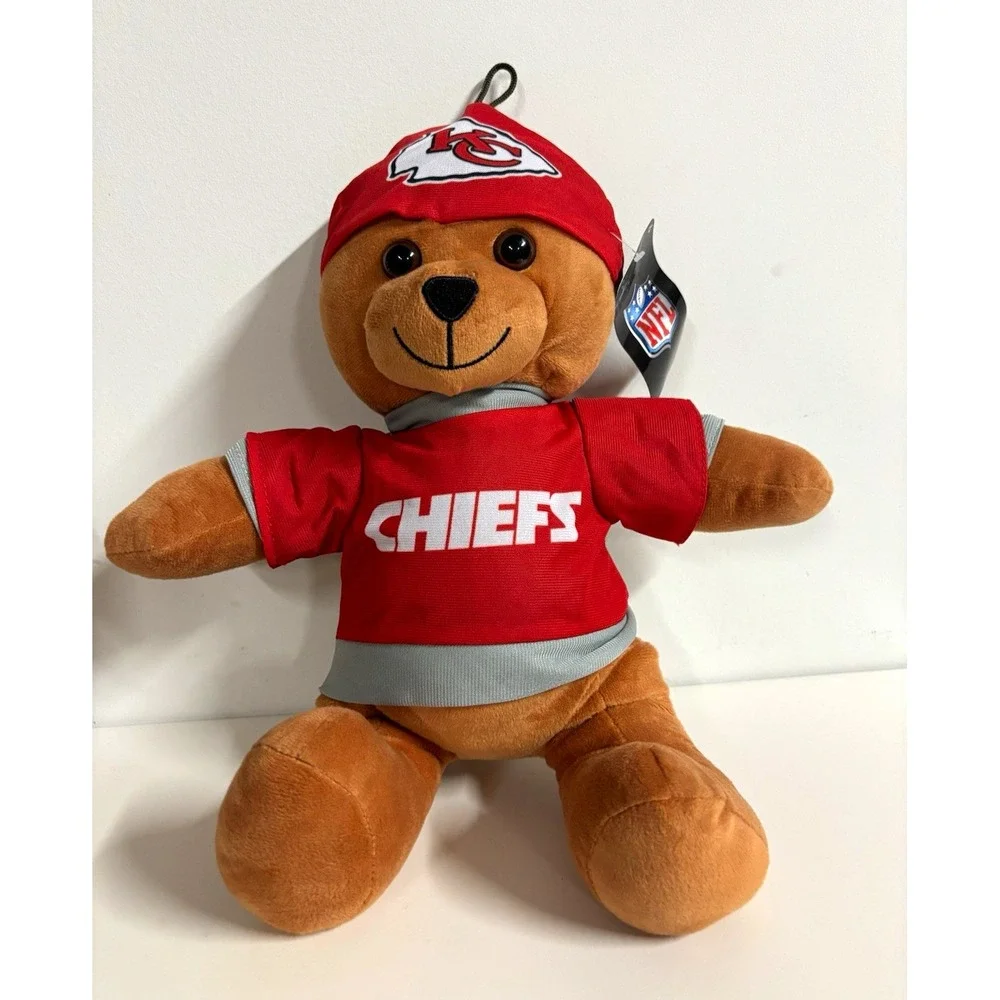 Kansas City Chiefs NFL Plush Teddy Bear Stuffed Animal Red Shirt & Hat